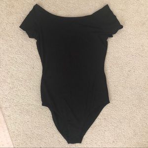 ASOS Black Off the Shoulder Bodysuit NWOT